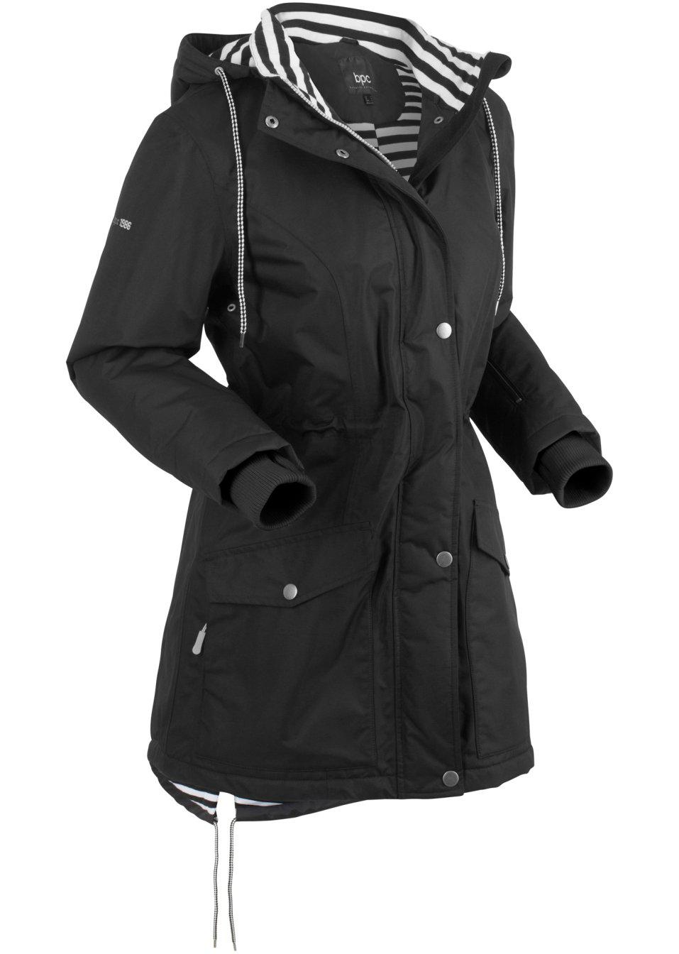 CZARNA KURTKA PARKA KAPTUR W01__XXL