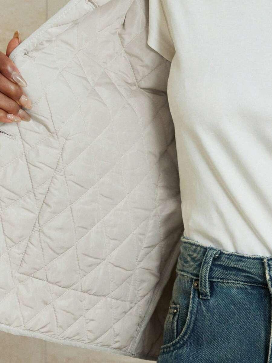 SHEIN BEŻOWA KURTKA GUZIKI S06__XS