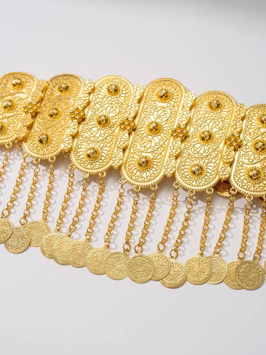 HERSEYGOLD METALOWY PASEK ŁAŃCUCH W ZŁOTYM KOLORZE S07__120