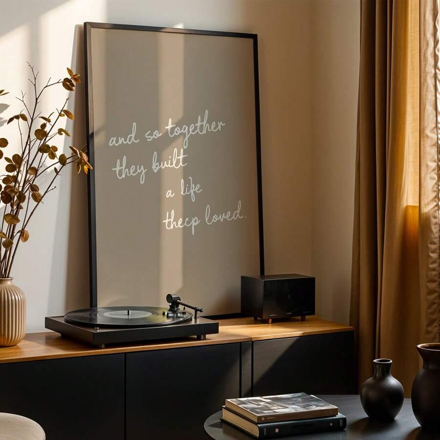 SHEIN BEŻOWY PLAKAT NA ŚCIANĘ S07__50X70