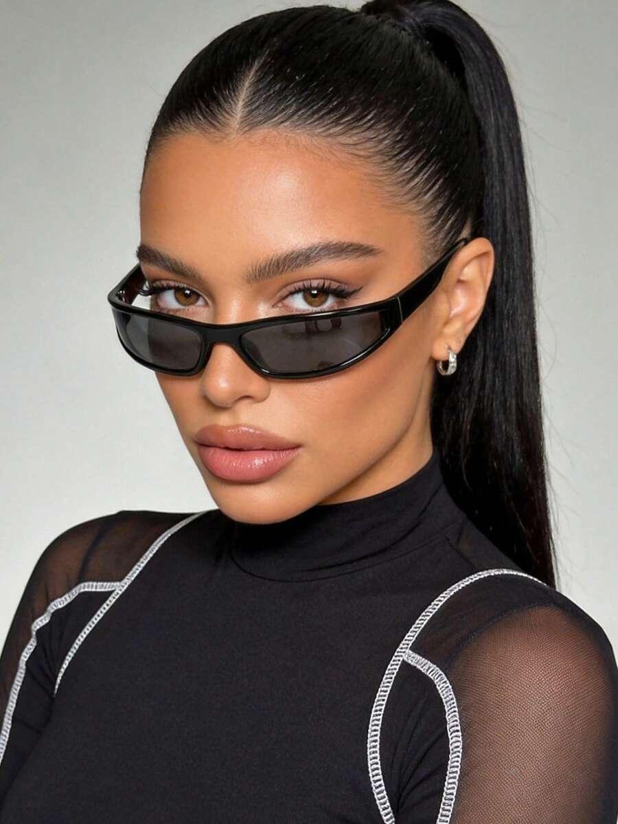 SHEIN CZARNE OKULARY PRZECIWSŁONECZNE S07