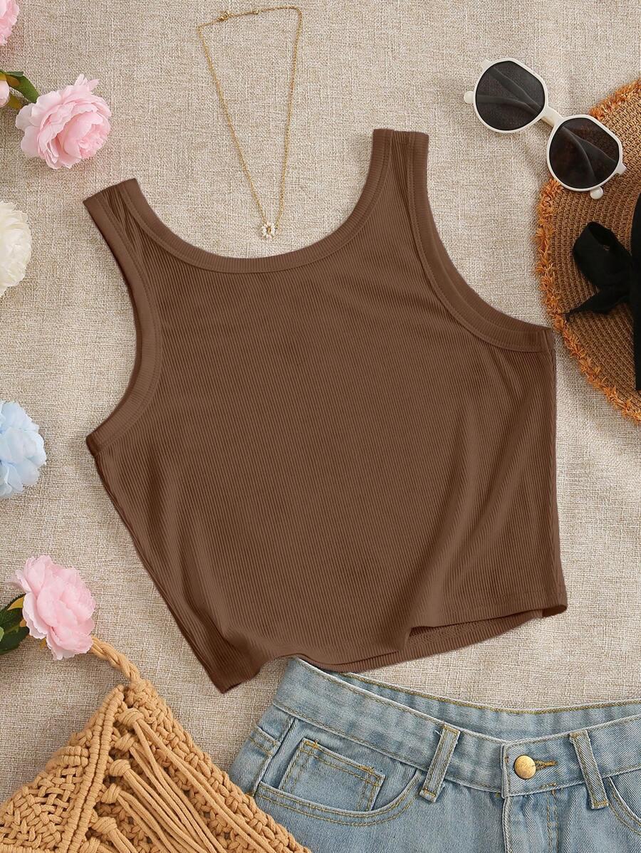INAWLY BRĄZOWY TOP HAFT S06__M
