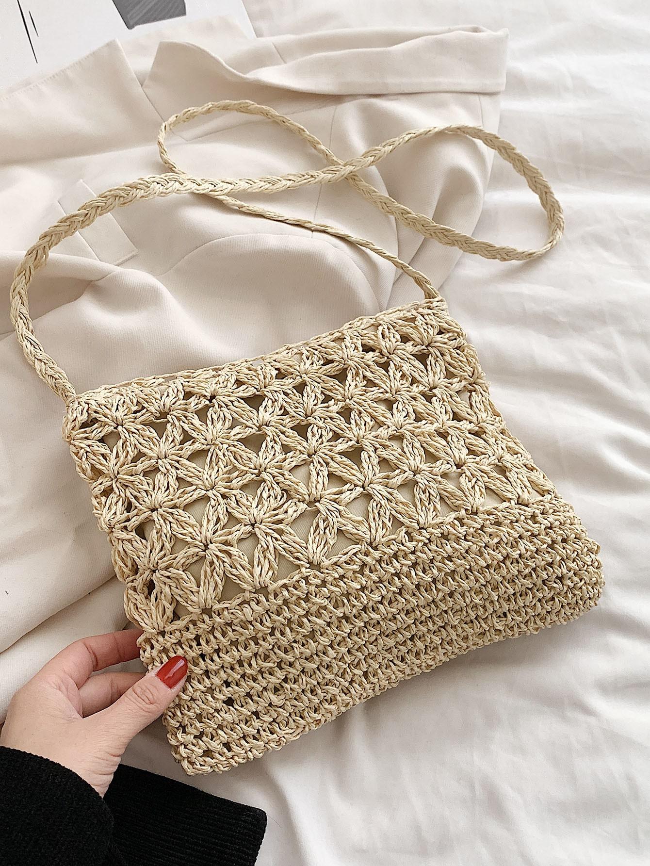 SHEIN BEŻOWA TOREBKA TEKSTURA 24X1X21
