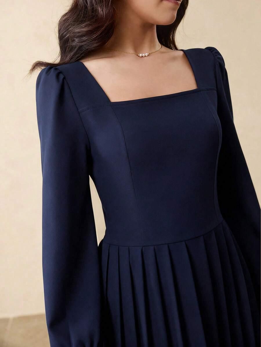 SHEIN GRANATOWA MAXI SUKIENKA S06__164/170