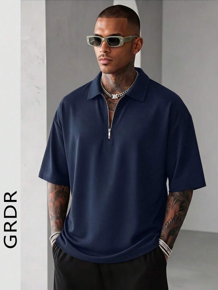 GRDR GRANATOWA KOSZULKA POLO S06__M