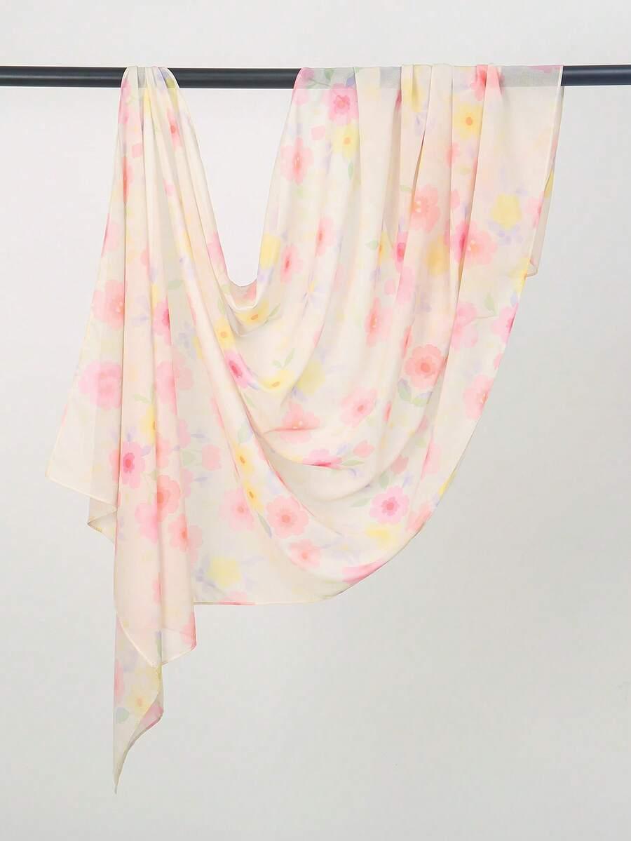SHEIN CHUSTA WZÓR KWIATY S07__180X70CM