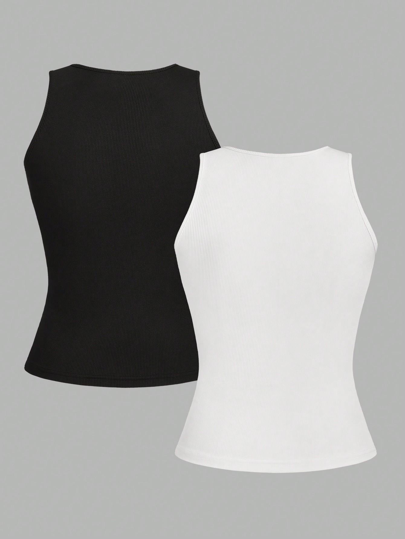 SHEIN TOP BEZ RĘKAWÓW 2-PACK PK01__M
