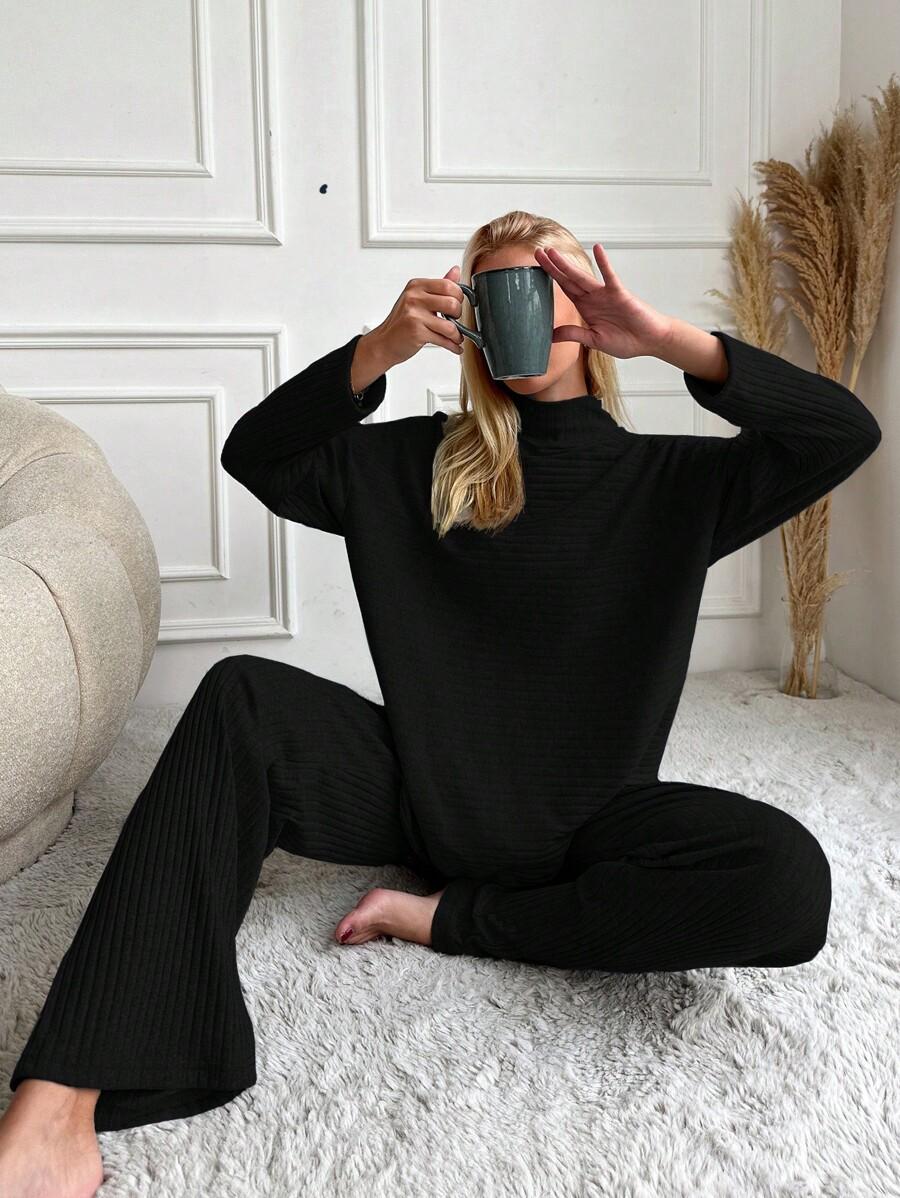 SHEIN CZARNY KOMPLET PRĄŻKI S06__XL