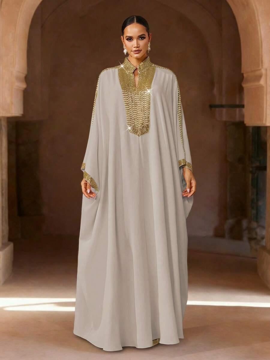 SHEIN SZARA MAXI SUKIENKA