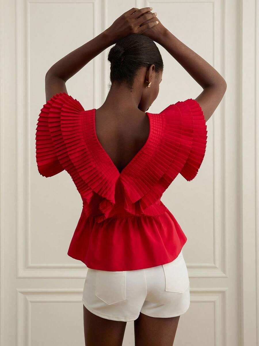 AVELORIA CZERWONA BLUZKA V-NECK