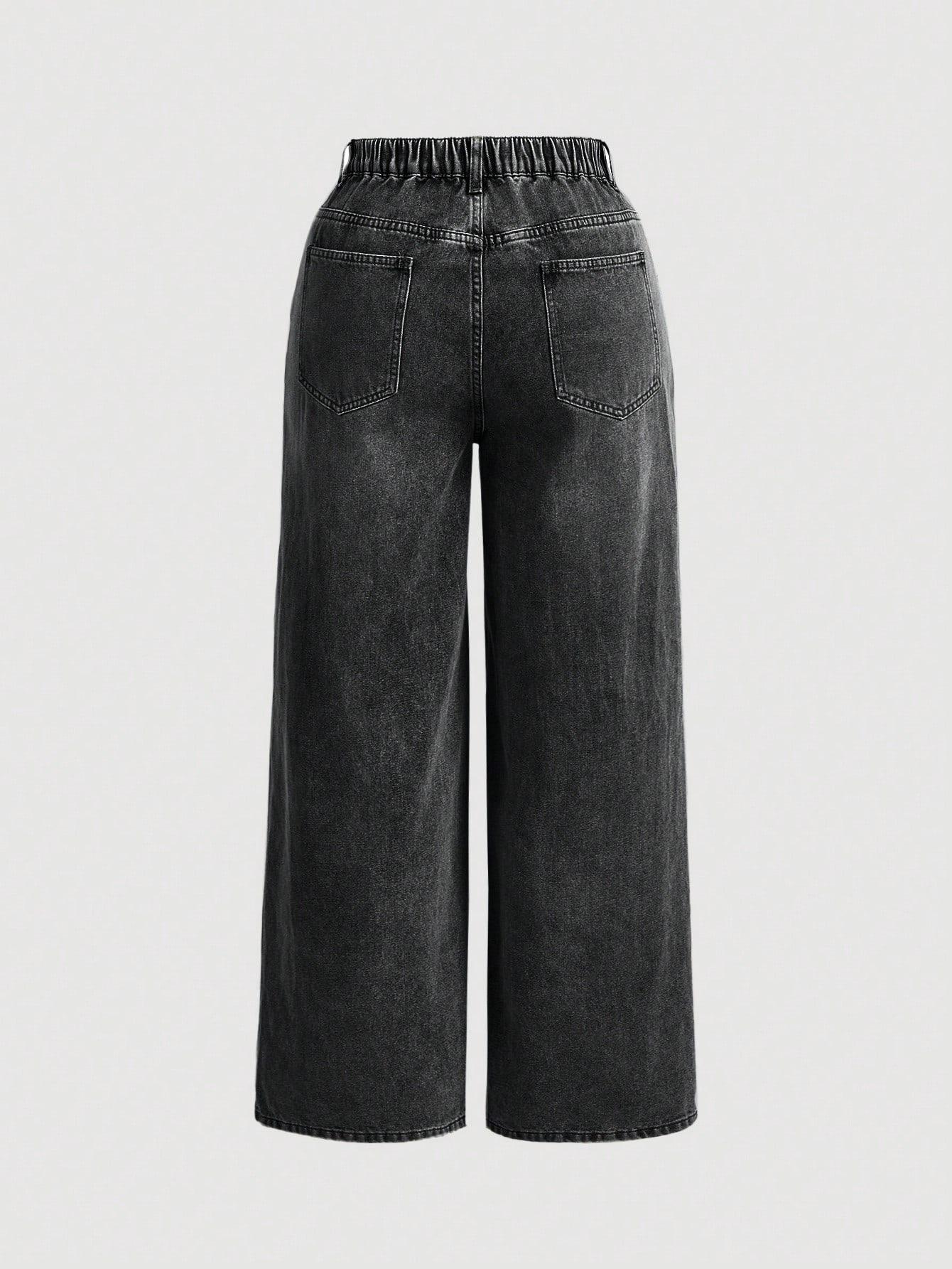 SHEIN CZARNE SPODNIE JEANS S06__50