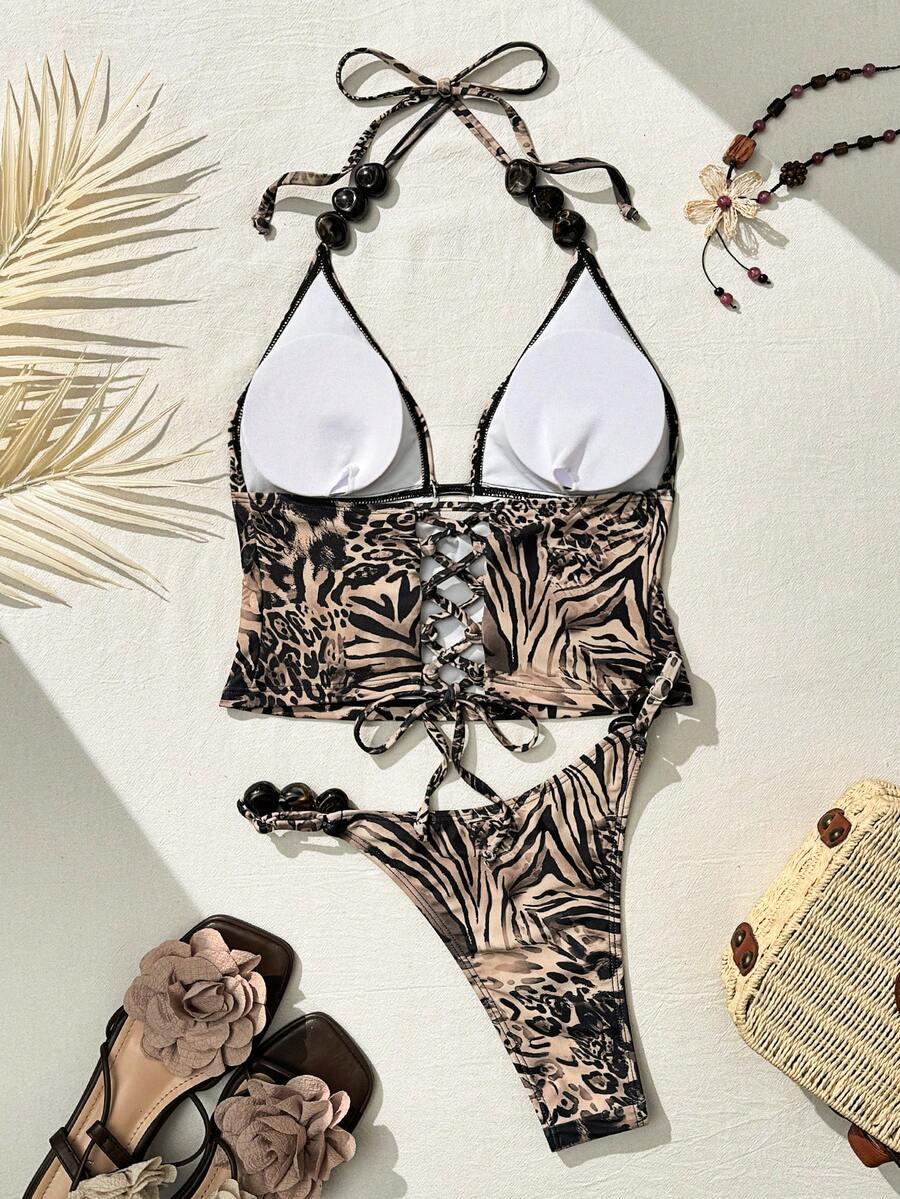 BONVOYETTE DWUCZĘŚCIOWY STRÓJ KĄPIELOWY ANIMAL PRINT S09__L