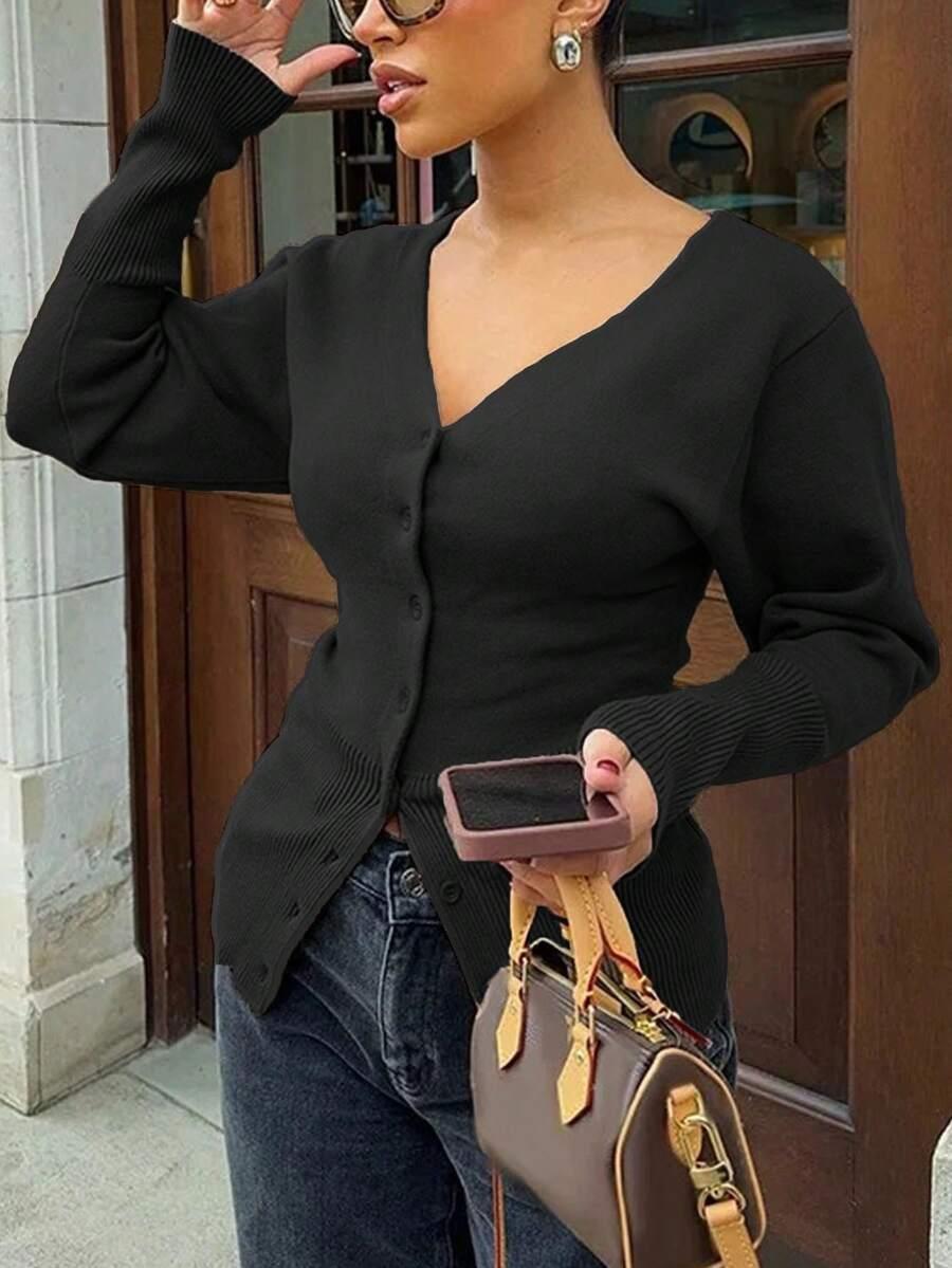 SHEIN CZARNY SWETER CASUAL