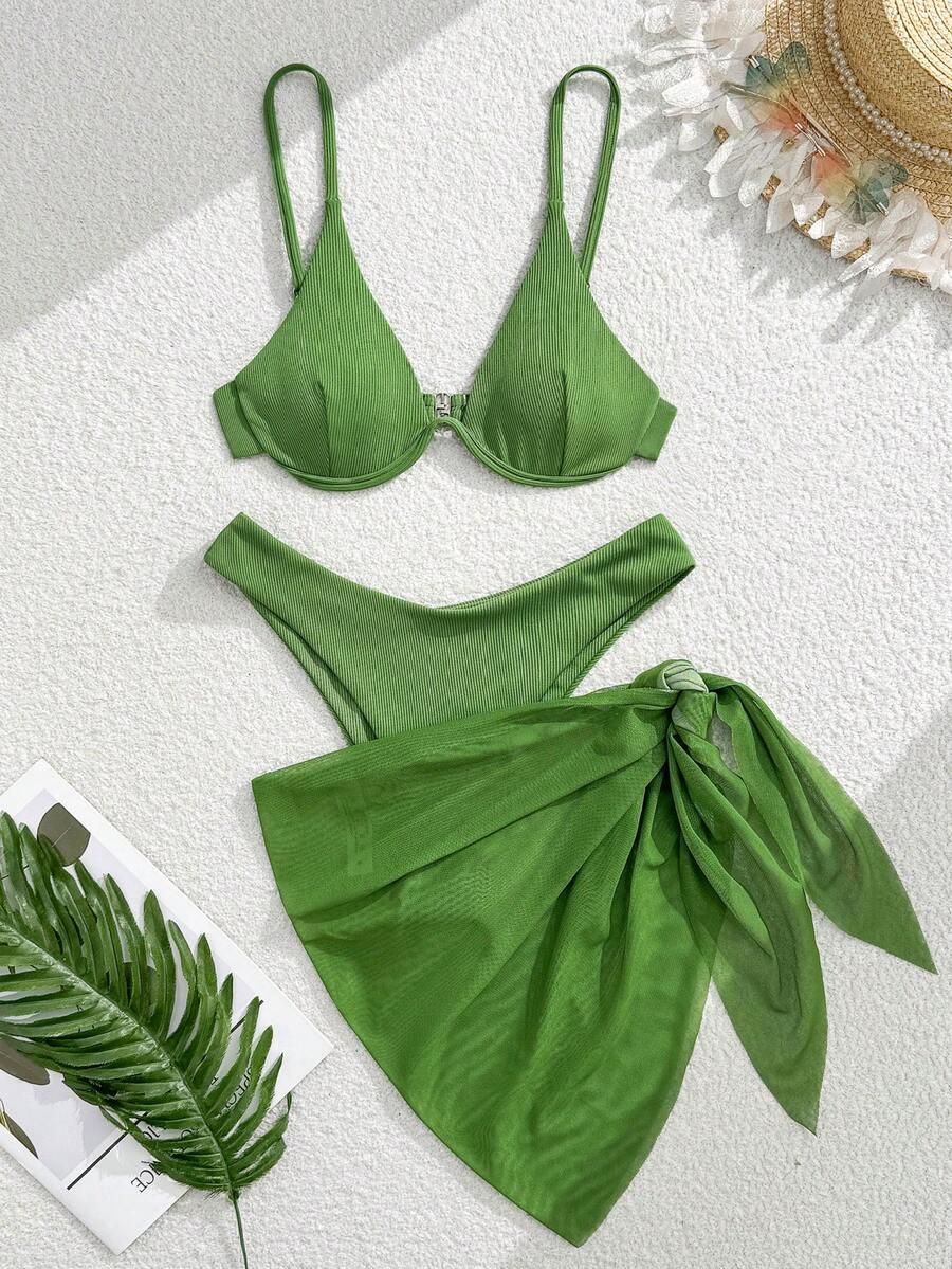 SHEIN DWUCZĘŚCIOWY STRÓJ KĄPIELOWY S09__L