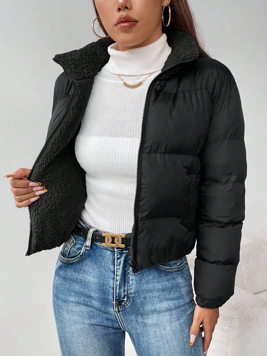 SHEIN CZARNA KURTKA ZAMEK W01__XS