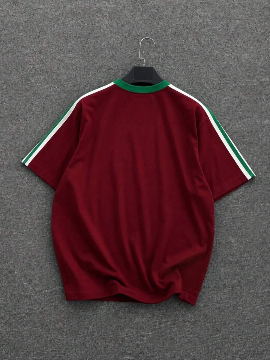 FRACTYR BORDOWY T-SHIRT NADRUK S06__XS
