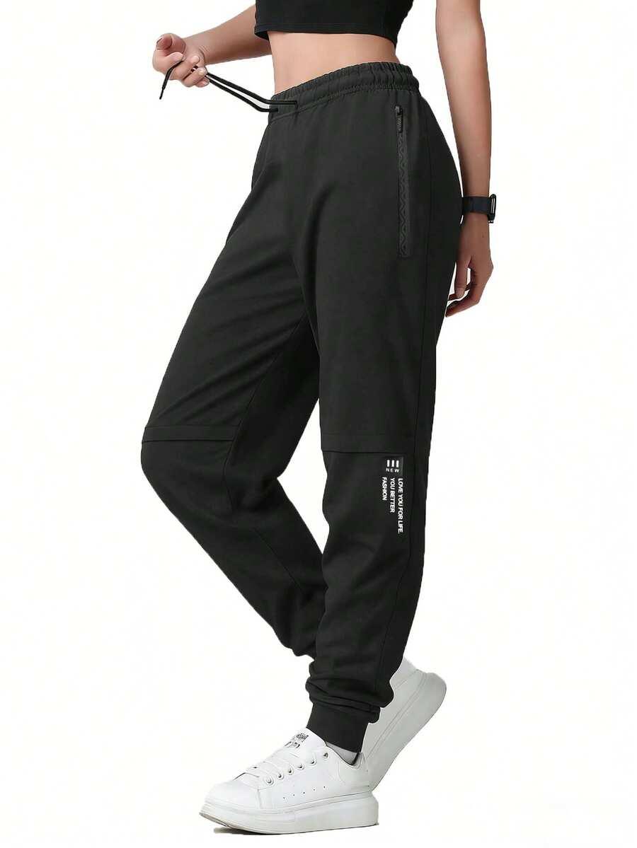 SHEIN CZARNE SPODNIE DRESOWE S06__L