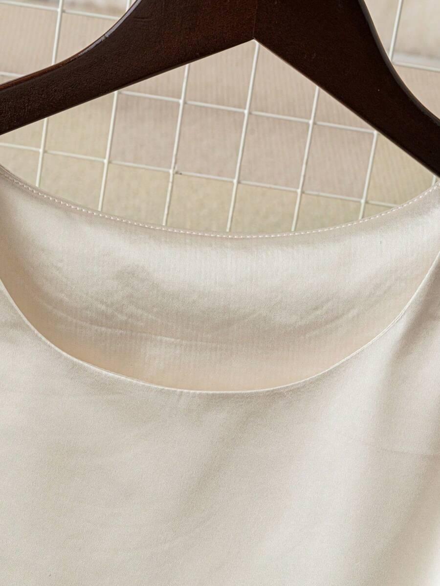 SHEIN KREMOWA SATYNOWA SUKIENKA S06__48