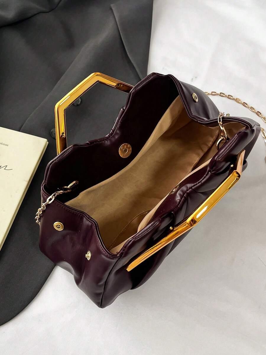 SHEIN BORDOWA TOREBKA IMITACJA SKÓRY S07__11,5X30,5