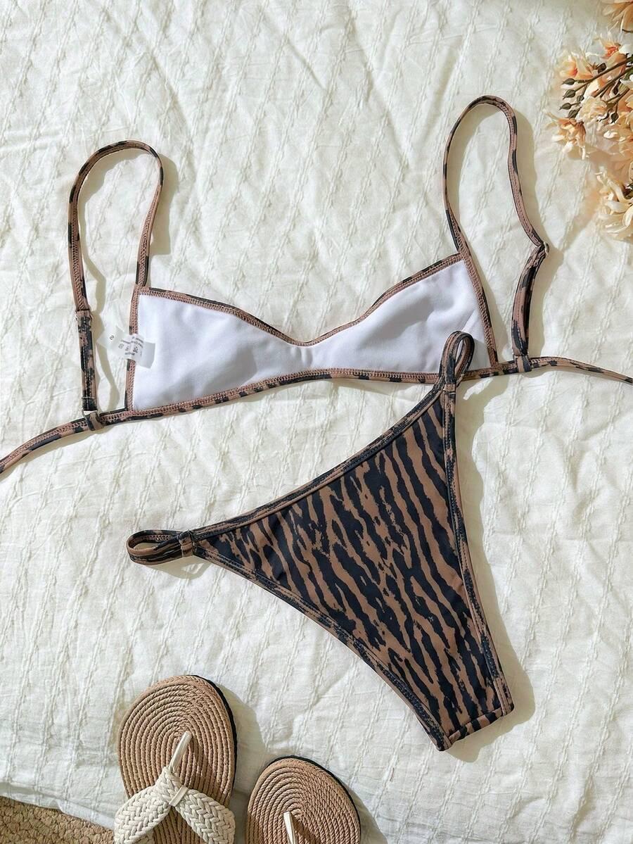 ELAVELLE DWUCZĘŚCIOWY STRÓJ KĄPIELOWY ANIMAL PRINT S09__XXS