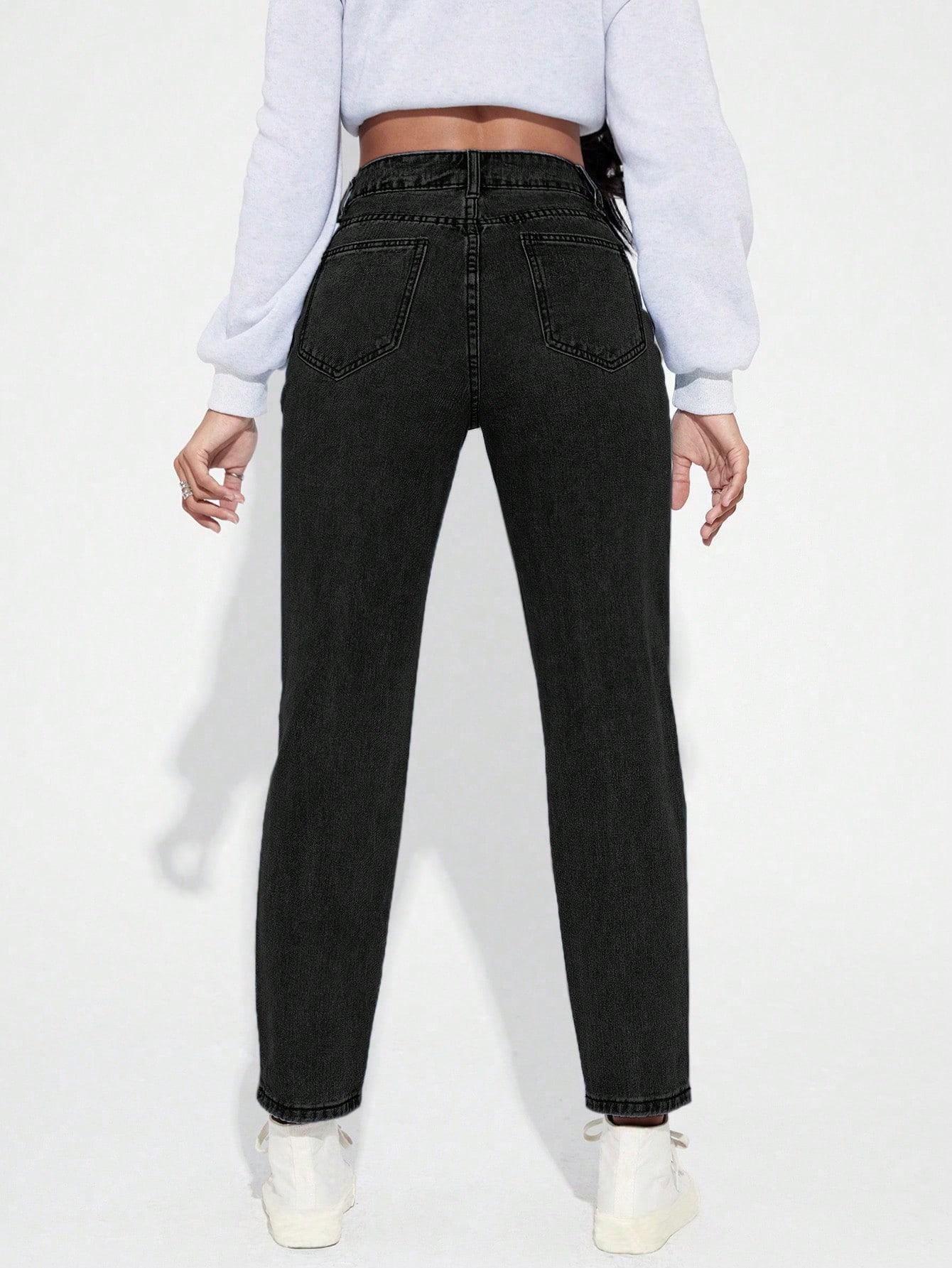 SHEIN CZARNE SPODNIE JEANS S06__M