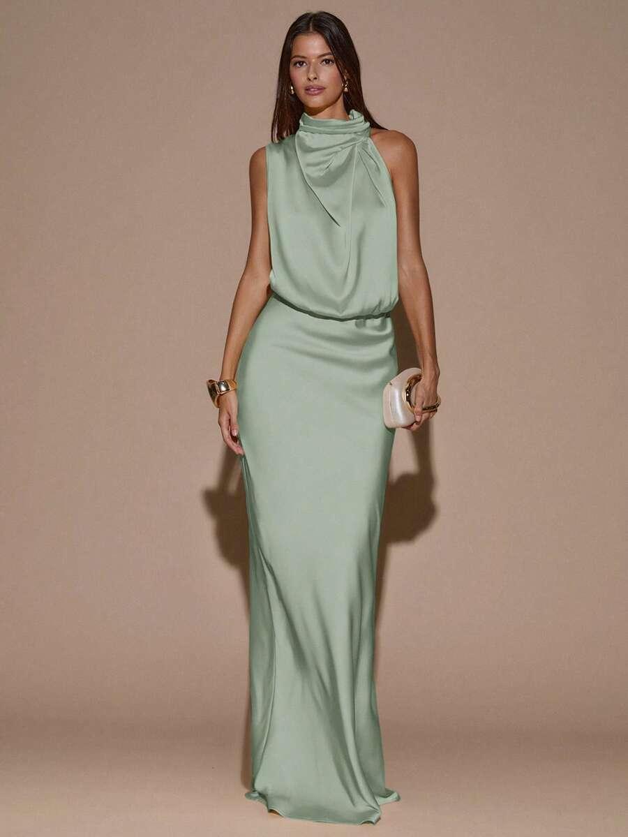 SHEIN ZIELONA MAXI SUKIENKA S06__M
