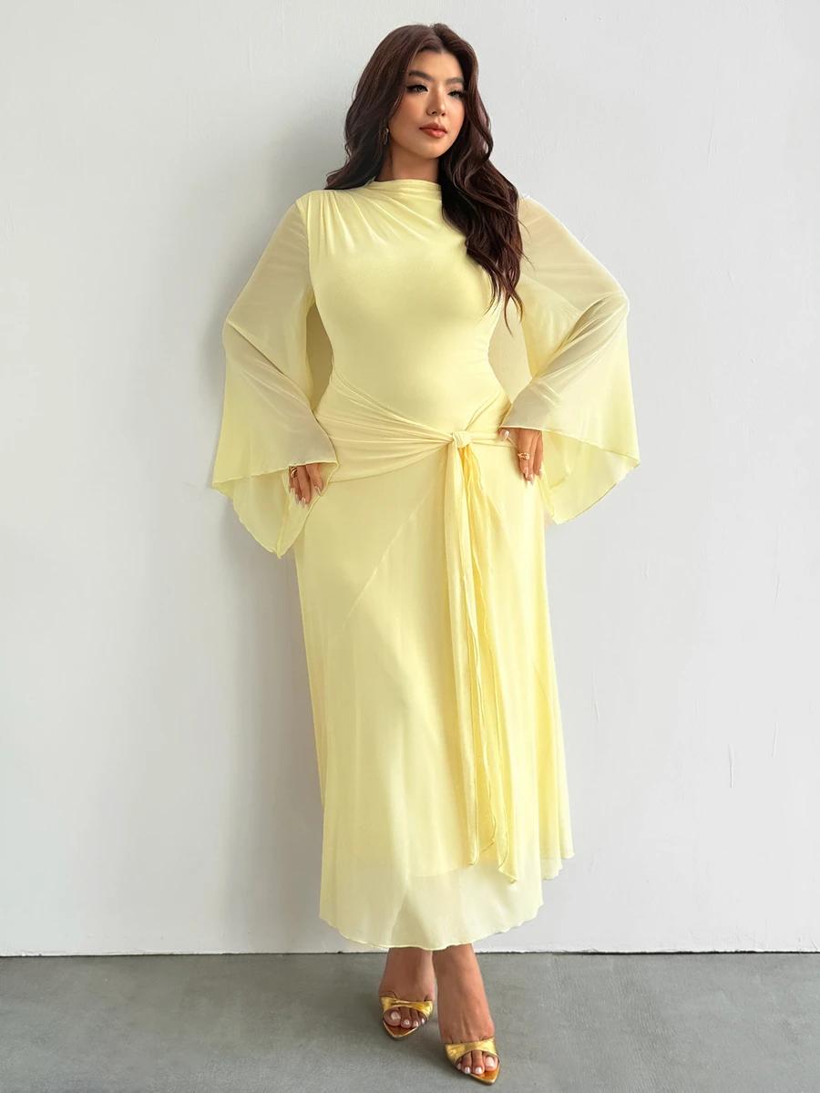 FIRERIE ŻÓŁTA MAXI SUKIENKA S06__XXL