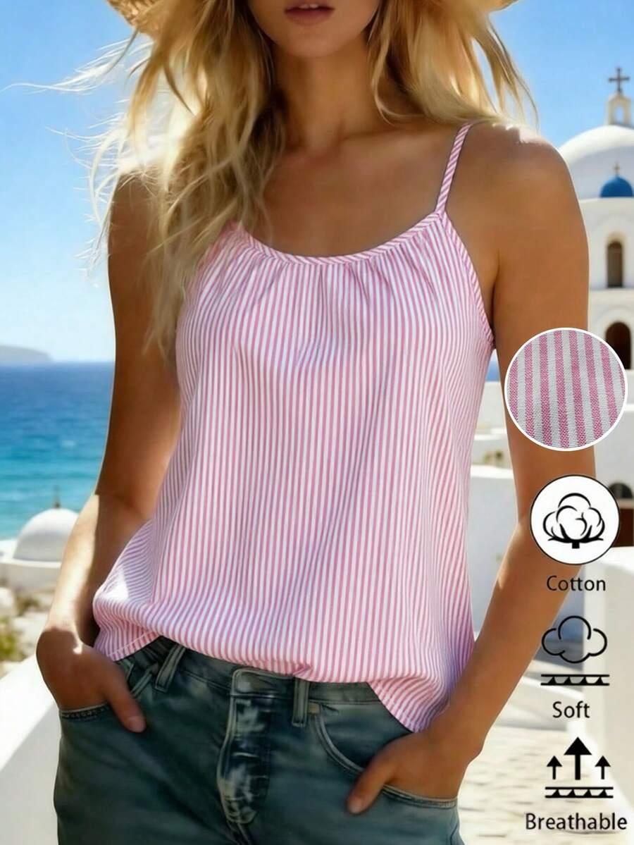 HOTLETICA RÓŻOWY TOP WZÓR PASKI S06__XL