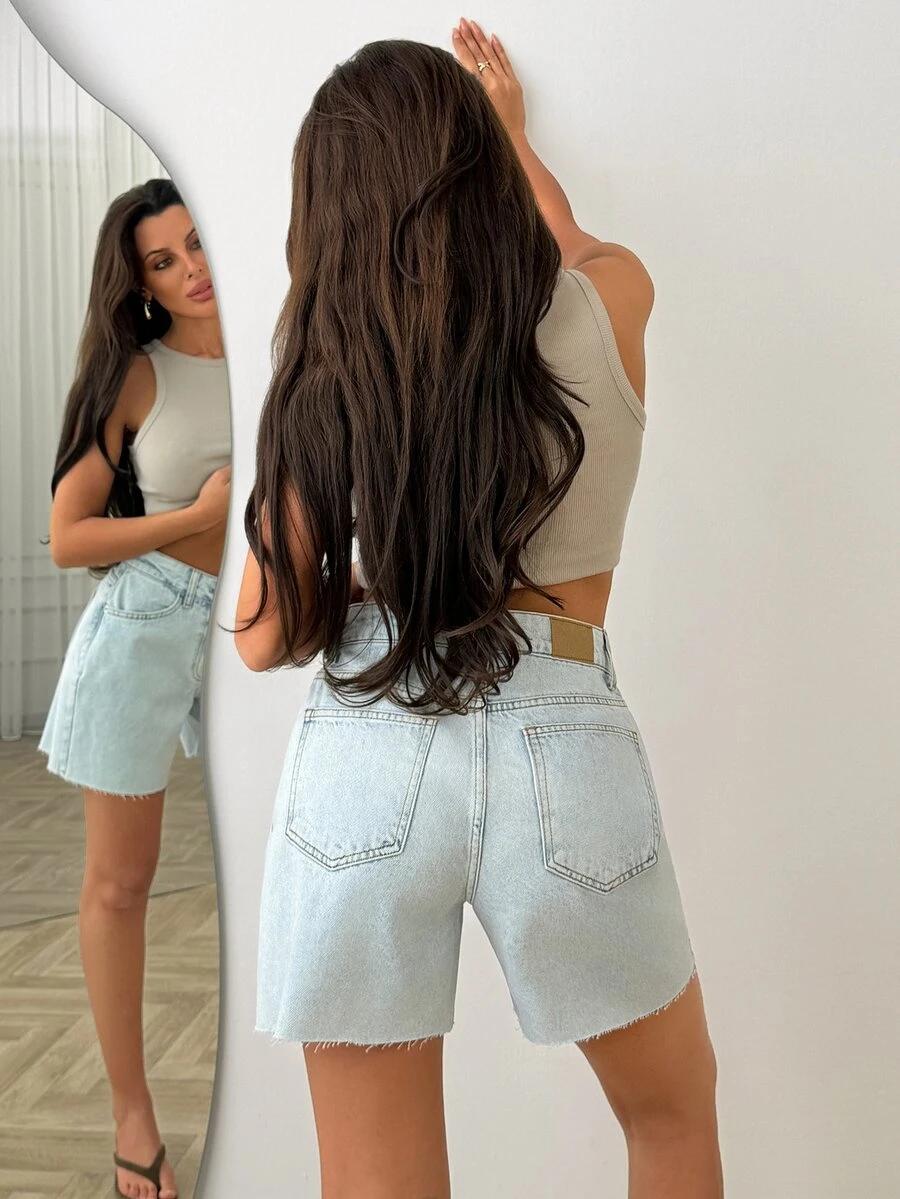 SHEIN NIEBIESKIE KRÓTKIE SPODENKI JEANS S06__M