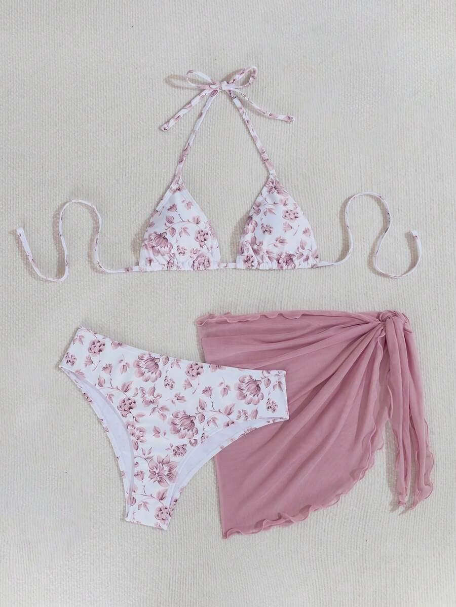 SHEIN KOMPLET SPÓDNICA DWUCZĘŚCIOWY STRÓJ KĄPIELOWY S09__XS