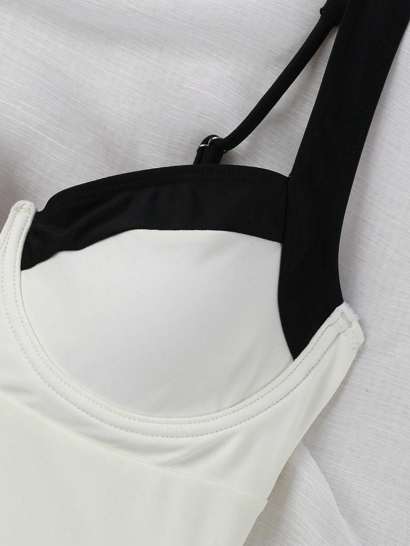 SHEIN JEDNOCZĘŚCIOWY KOSTIUM KĄPIELOWY S09__L