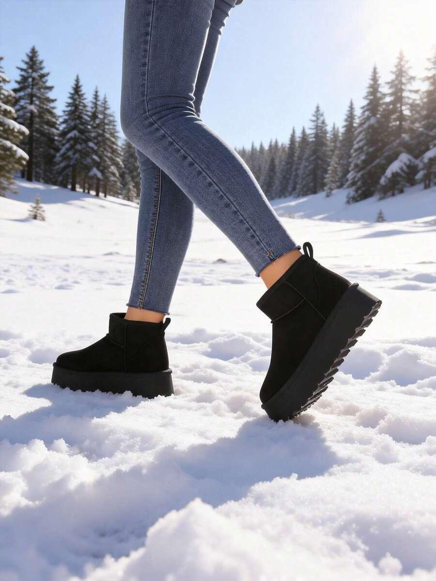 SHEIN CZARNE OCIEPLANE ŚNIEGOWCE W01__36