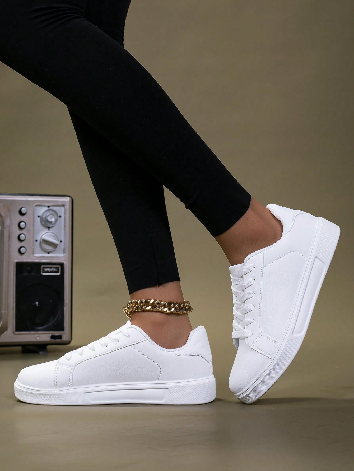 SHEIN BIAŁE BUTY SPORTOWE IMITACJA SKÓRY S06__39