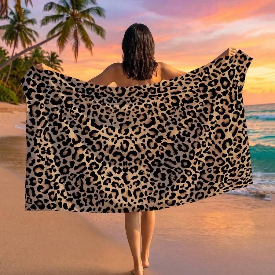 SHEIN RĘCZNIK PLAŻOWY ANIMAL PRINT S07__70X180