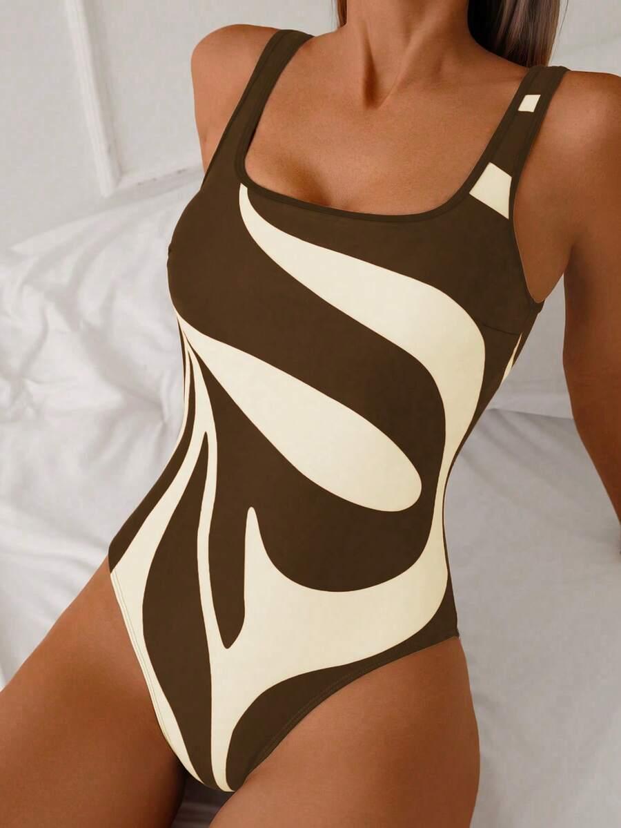 SHEIN JEDNOCZĘŚCIOWY STRÓJ KĄPIELOWY S09__L
