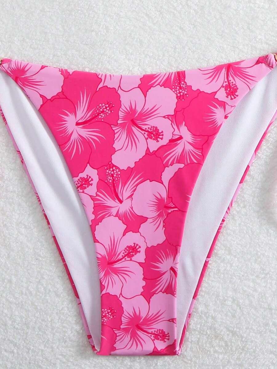 SHEIN RÓŻOWY KOMPLET WZÓR KWIATY PK01__48