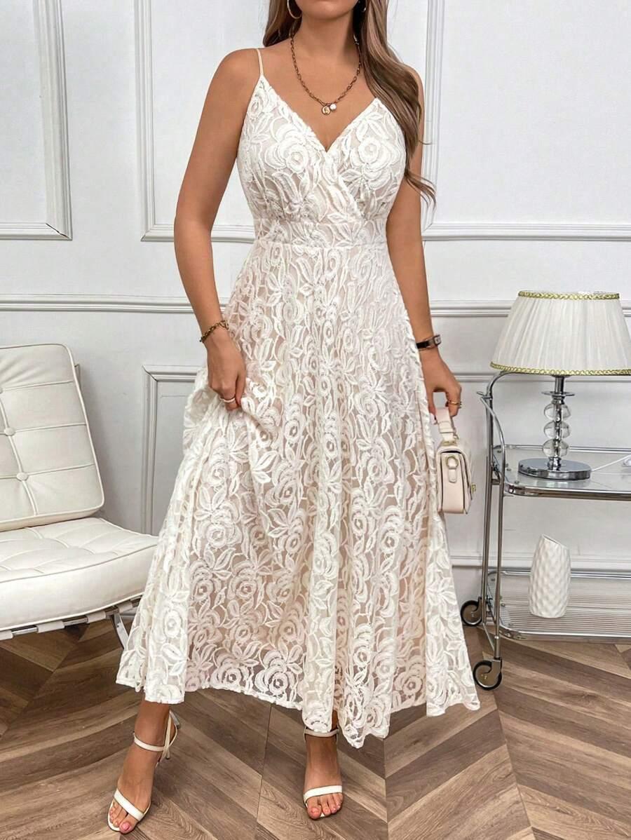SHEIN MAXI SUKIENKA NA RAMIĄCZKACH S06__XL