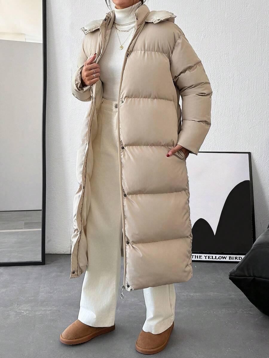 SHEIN BEŻOWA PIKOWANA KURTKA W01__L