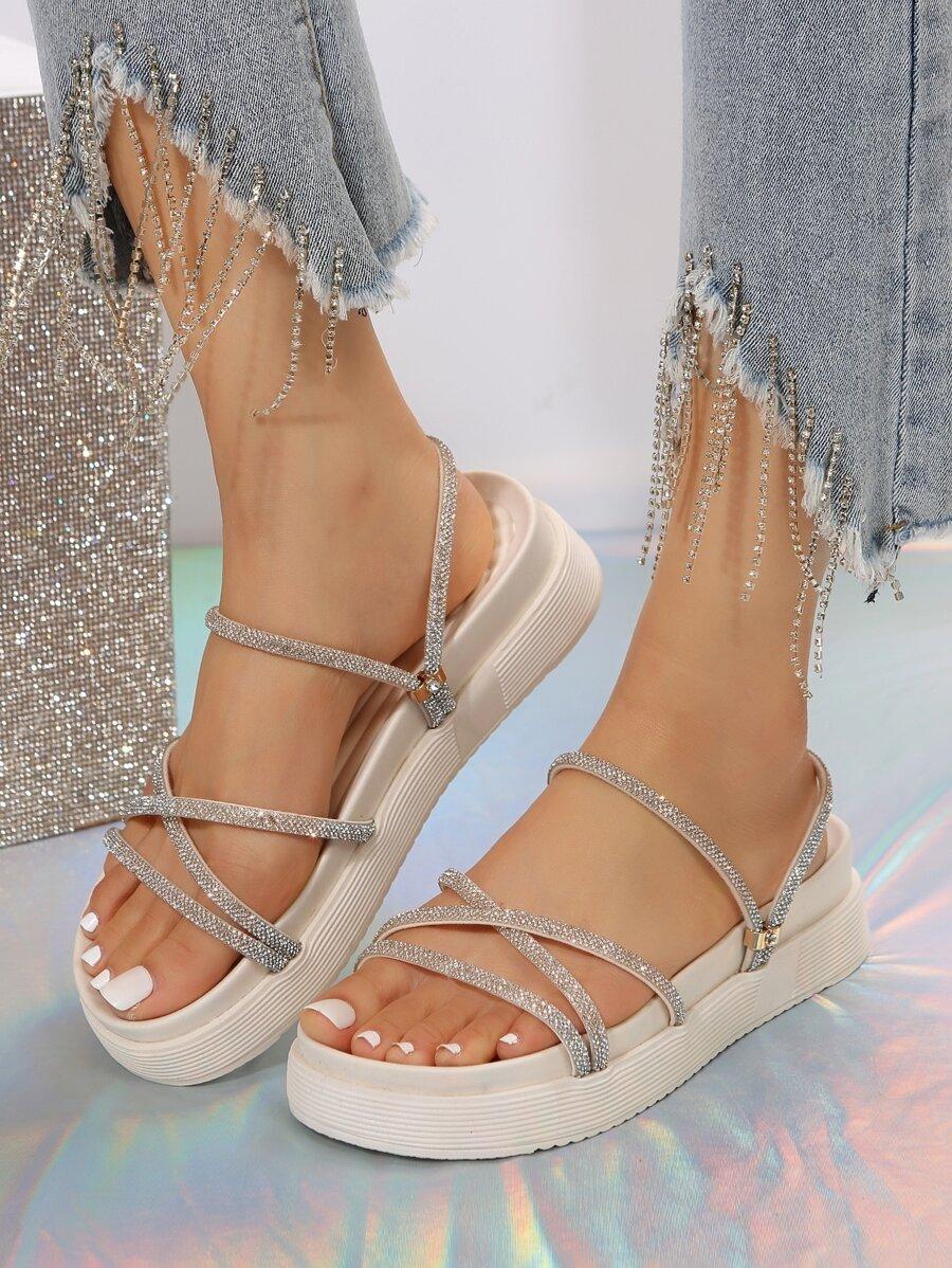 SHEIN KLAPKI NA PLATFORMIE ZDOBIENIA S06__37,5