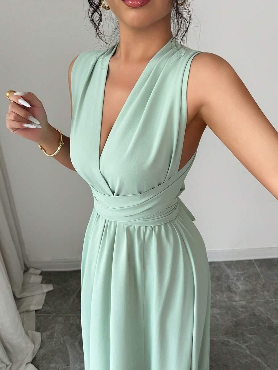 ELENZGA ZIELONA SUKIENKA MAXI S06__L