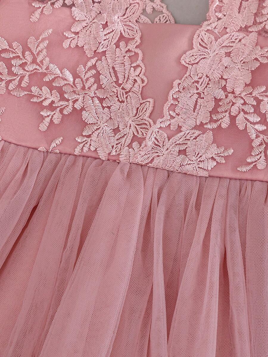 SHEIN RÓŻOWA SUKIENKA TIUL KOKARDA S06__74-80