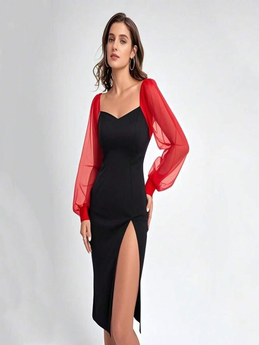 SHEIN CZERWONE BOLERKO SIATECZKA S07__OS
