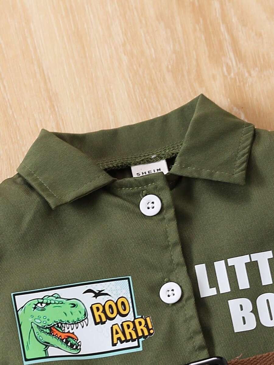 SHEIN KOMBINEZON KRÓTKI RĘKAW NADRUK S09__80/86