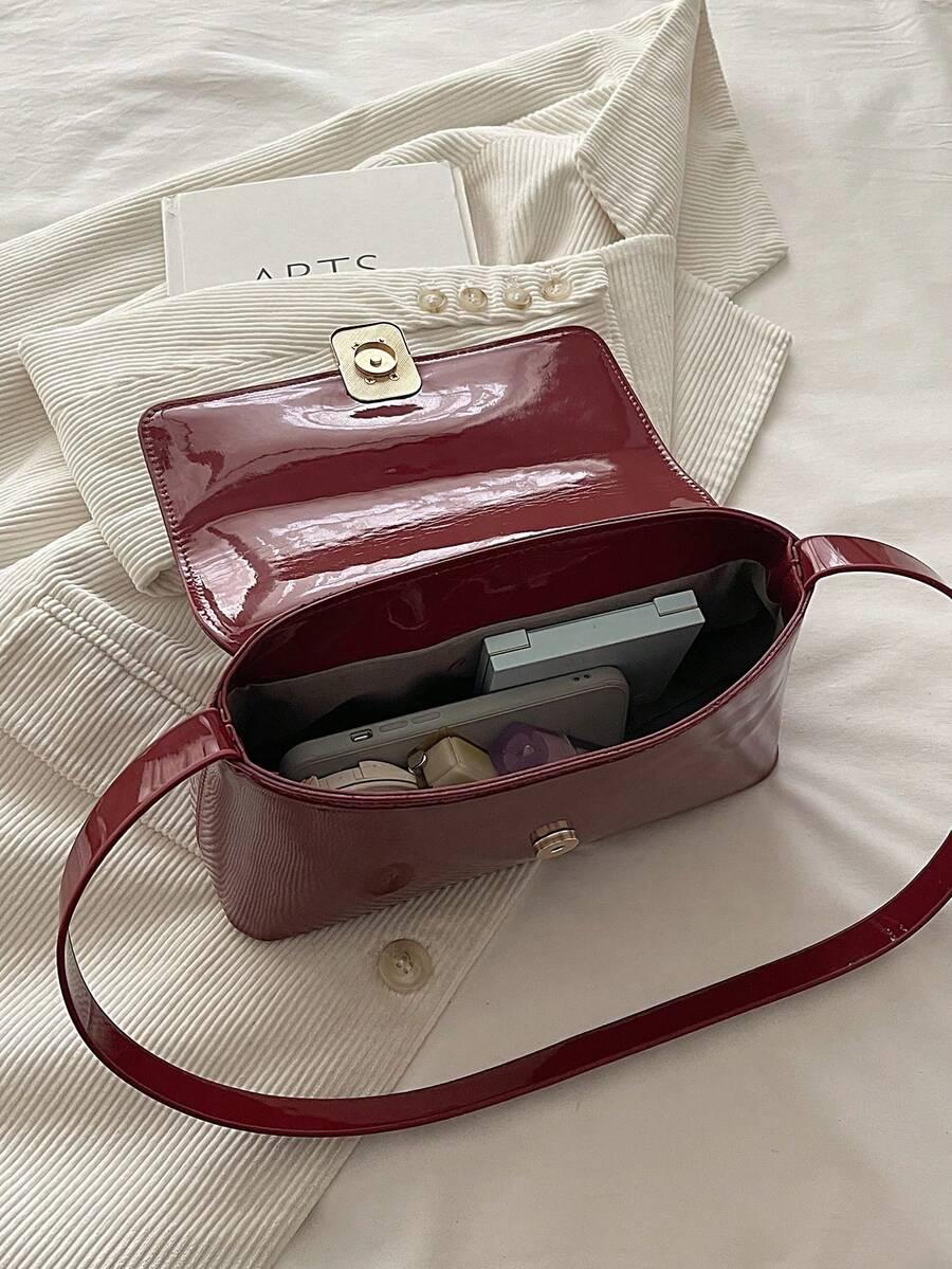 SHEIN CZERWONA TOREBKA IMITACJA SKÓRY S07__15X9X26