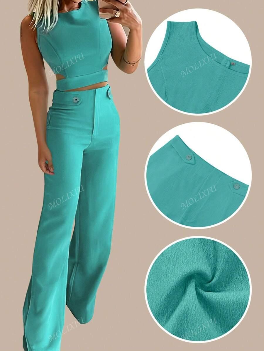 SHEIN TOP SPODNIE KOMPLET S06__S