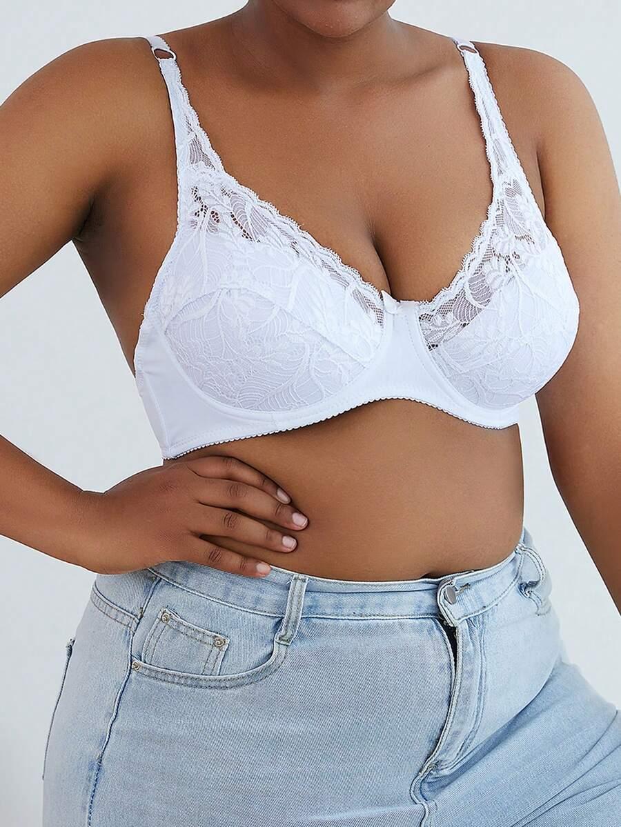 SHEIN BIAŁY BIUSTONOSZ KORONKA S06__105C