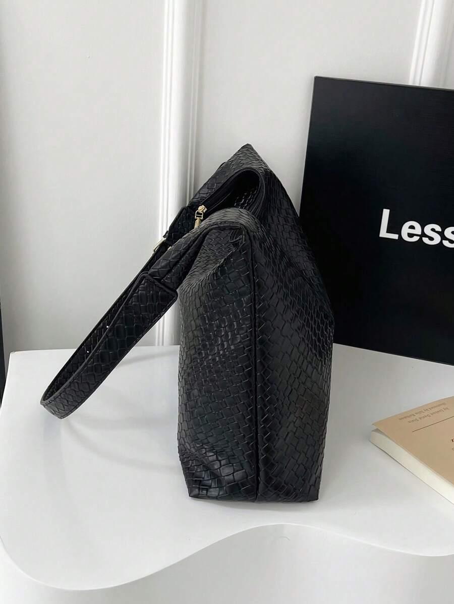 SHEIN CZARNA TOREBKA NA RAMIĘ S07__34X12X27