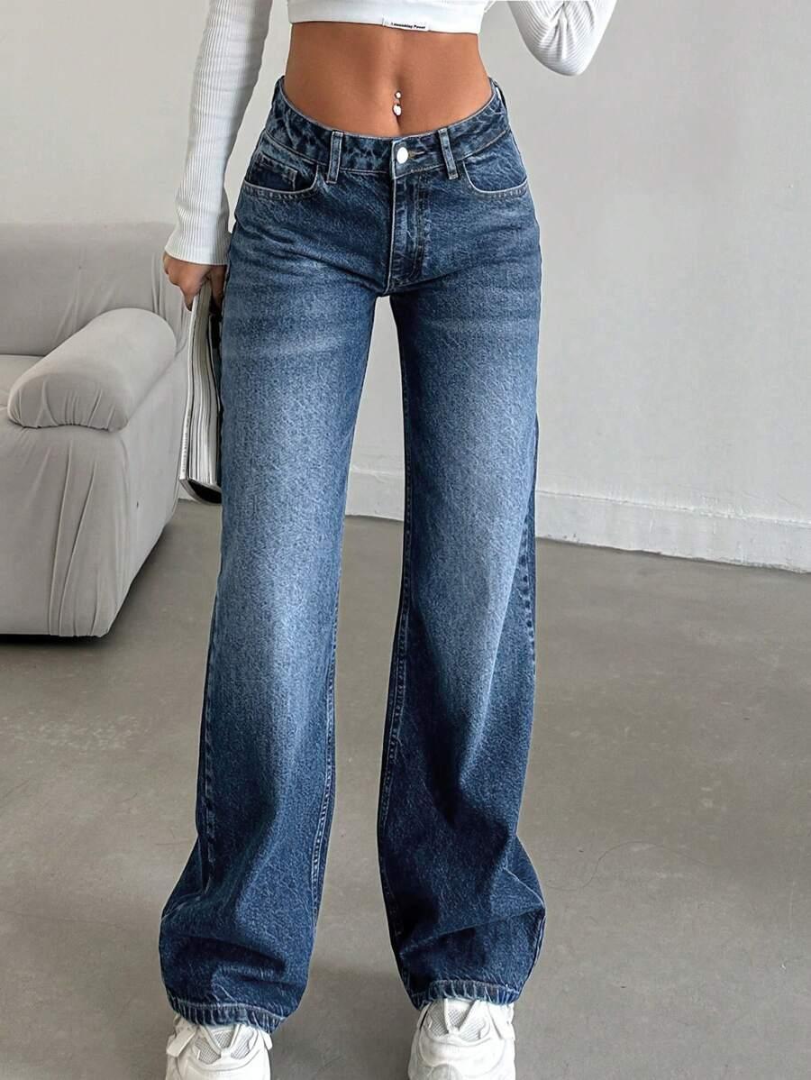 SHEIN SPODNIE JEANS CASUAL S06__S