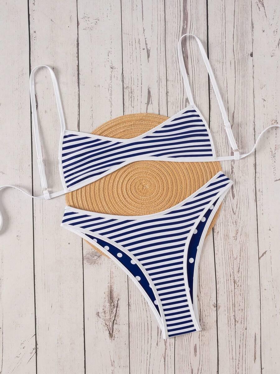 SWIM MOD DWUCZĘŚCIOWY STRÓJ KĄPIELOWY W GROSZKI S09__M