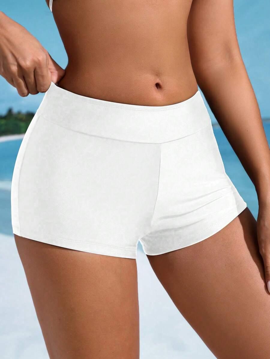 SHEIN BIAŁY DÓŁ OD BIKINI SZORTY S09__L